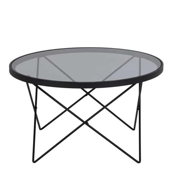 with Smoked Glass Top