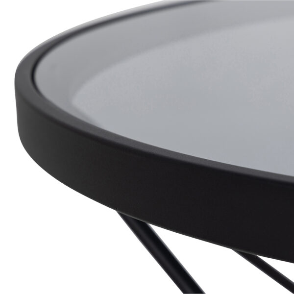 Cuxton Black Coffee Table, with Smoked Glass Top | Assembly Required