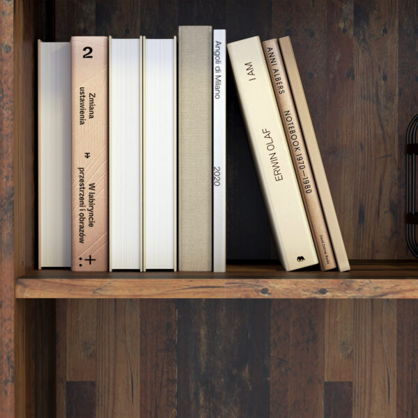 Origin Wide 5 Shelf Bookcase in Vintage Oak | Assembly Required
