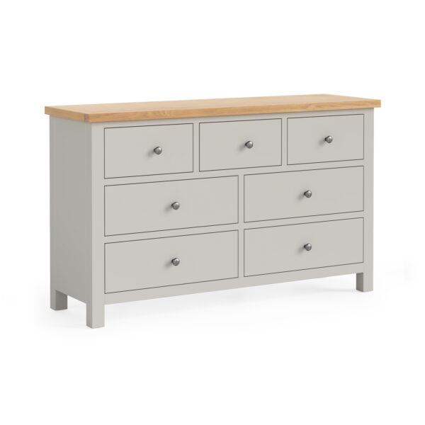 Langdale Grey 3 Over 4 Chest of Drawers | Fully Assembled